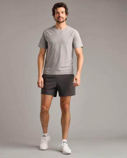 Rhone - Reign Short Sleeve - Light Grey Heather