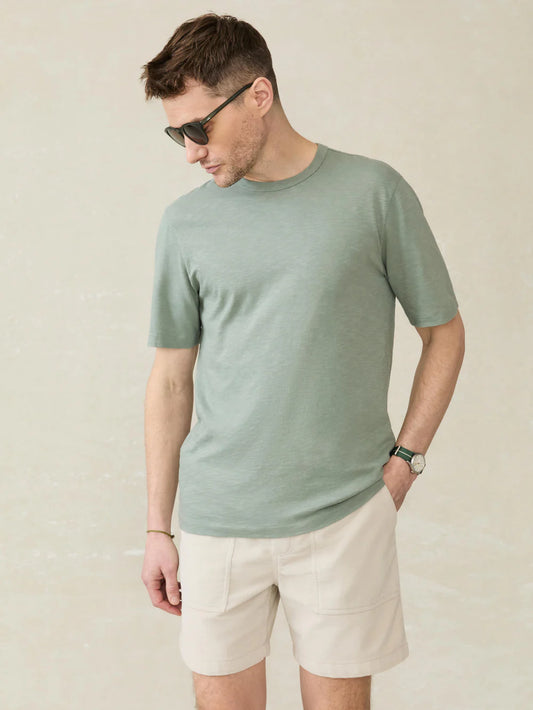 Faherty - Sunwashed Pocket Tee - Sage Creek