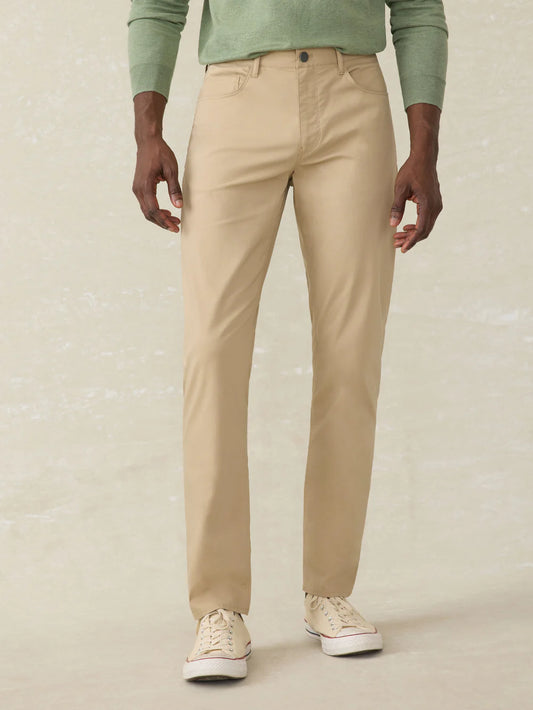 Faherty - Movement 5 Pocket Pant - Island West Khaki