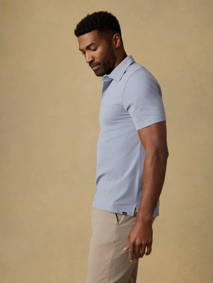 Faherty - Movement Pique Polo - Flint White Melange