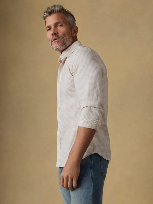 Faherty - The Movement Shirt - Faded Khaki Gingham