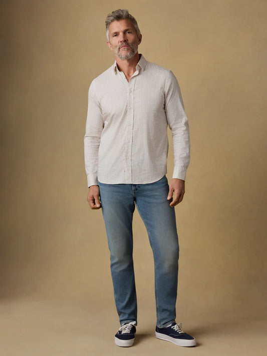 Faherty - The Movement Shirt - Faded Khaki Gingham