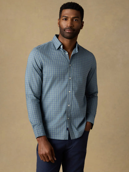 Faherty - The Movement Shirt - Sage Marine Gingham