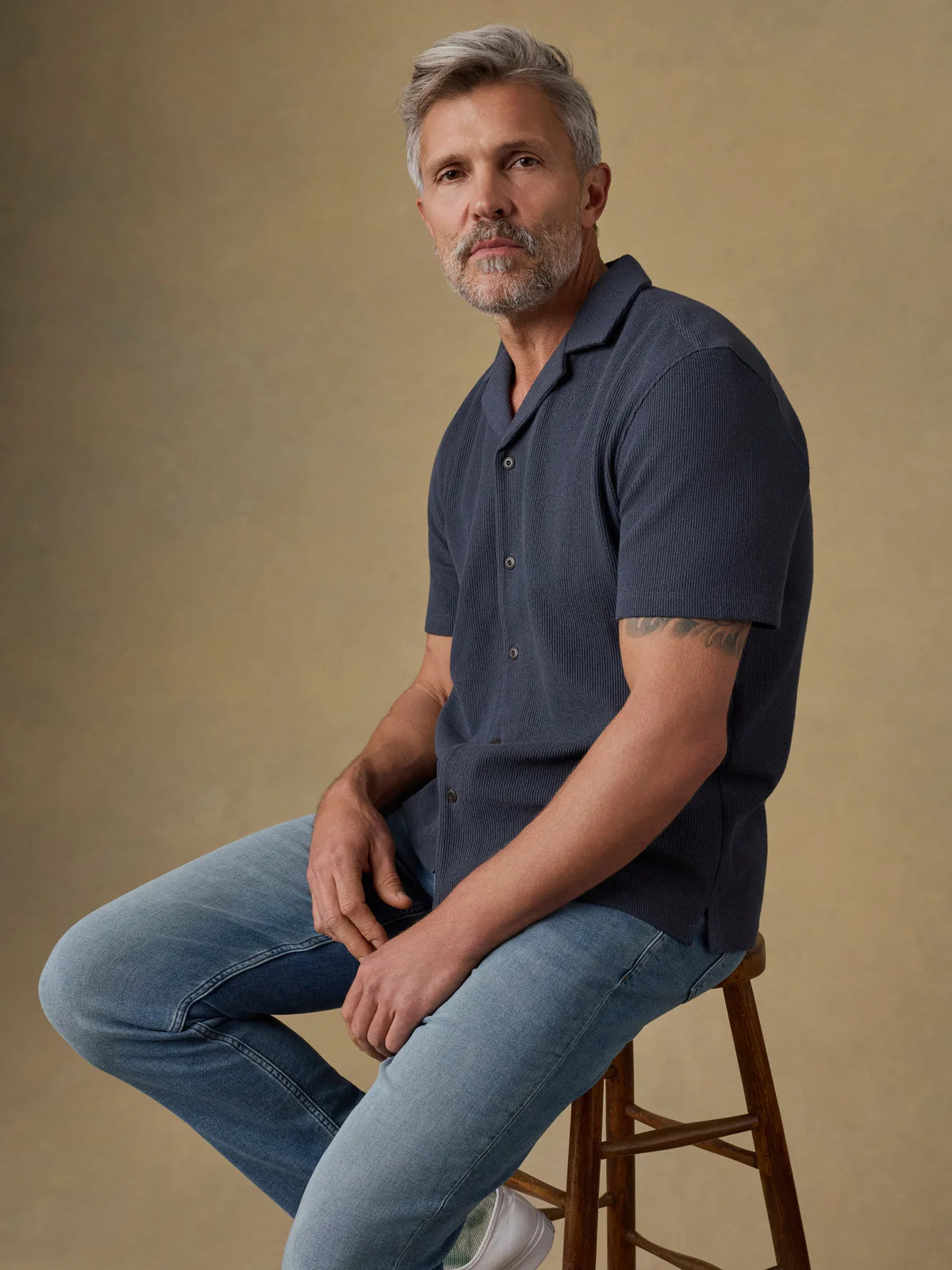 Faherty - Oasis Camp Shirt - Granite Navy
