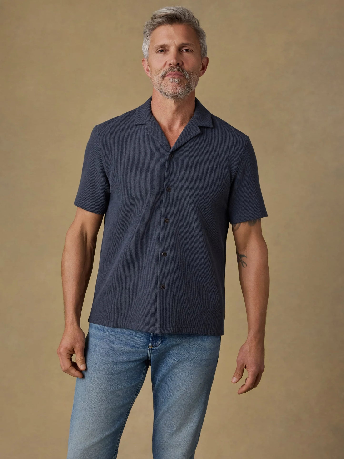 Faherty - Oasis Camp Shirt - Granite Navy
