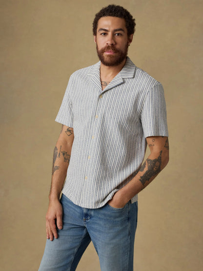 Faherty - Oasis Camp Shirt - Shore Navy Stripe