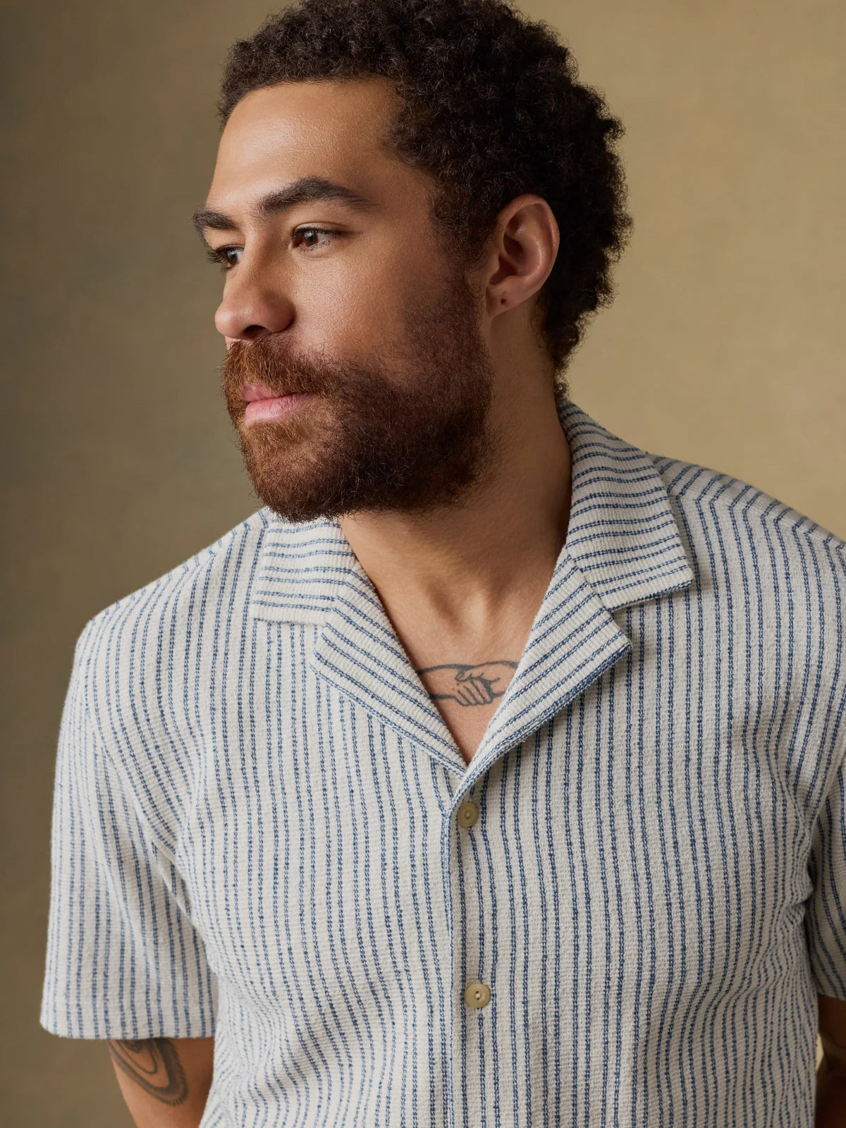Faherty - Oasis Camp Shirt - Shore Navy Stripe