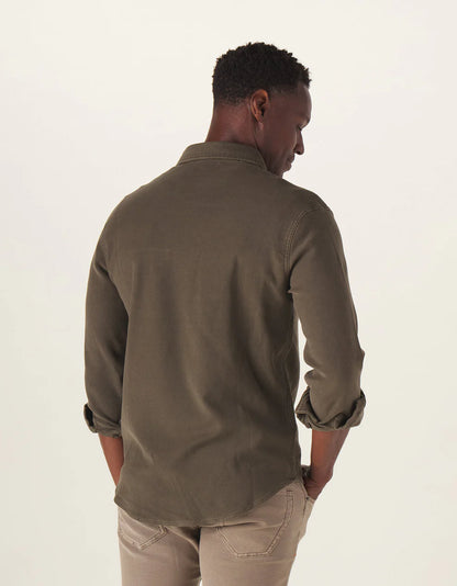 The Normal Brand - Comfort Terry Shirt Jacket - Dusty Olive