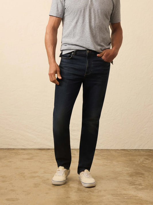 Faherty - Stretch Terry Indigo 5-Pocket Pant - Belmar Coast Wash