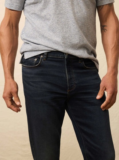 Faherty - Stretch Terry Indigo 5-Pocket Pant - Belmar Coast Wash