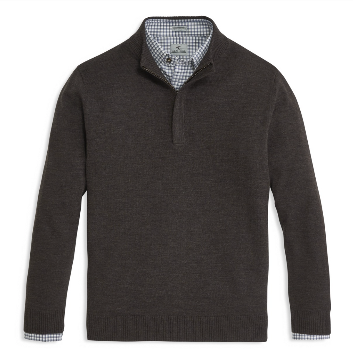Genteal - Regent Quarter-Zip Sweater - Wren