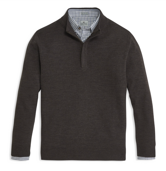 Genteal - Regent Quarter-Zip Sweater - Wren