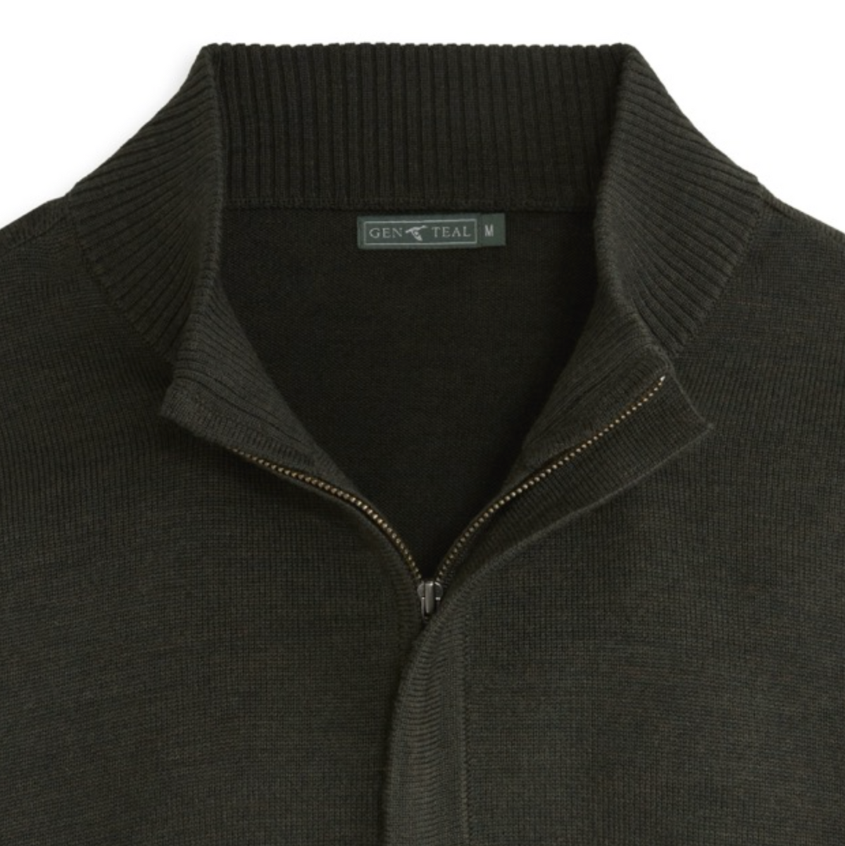 Genteal - Regent Quarter-Zip Sweater - Rifle Green