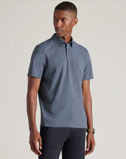 Rhone - Commuter Polo - Slim Fit - Dark Gray Honeycomb