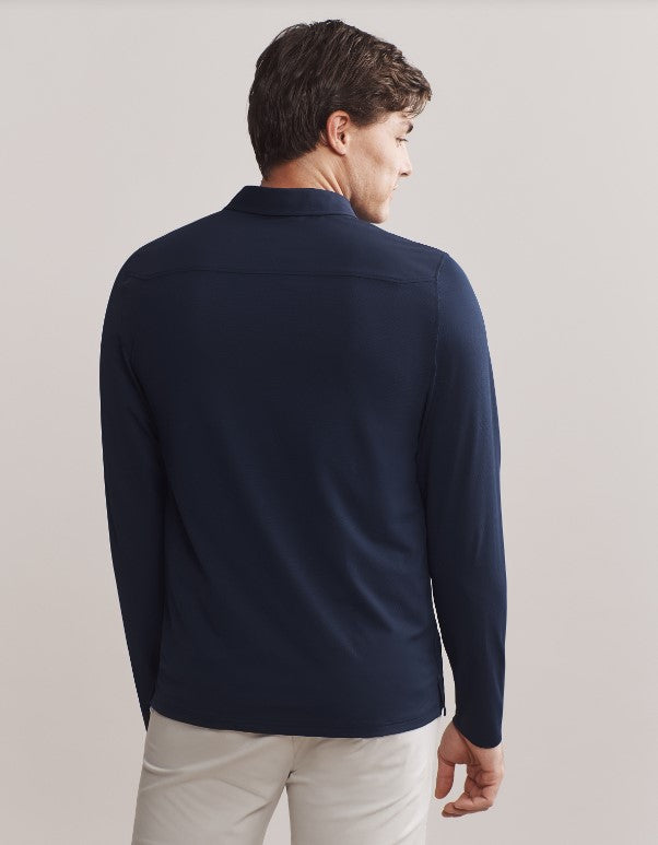 Rhone - Commuter Long Sleeve Polo - True Navy