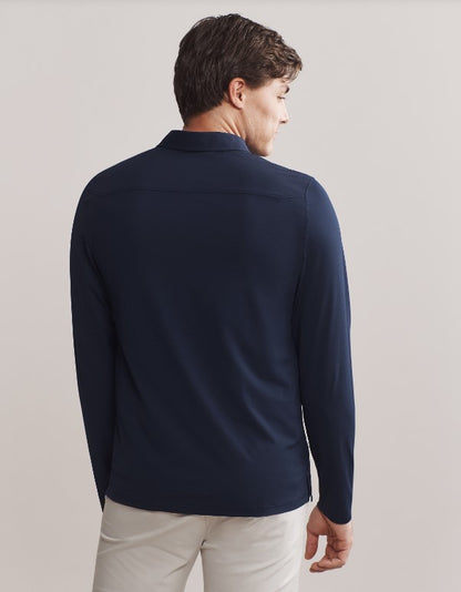 Rhone - Commuter Long Sleeve Polo - True Navy