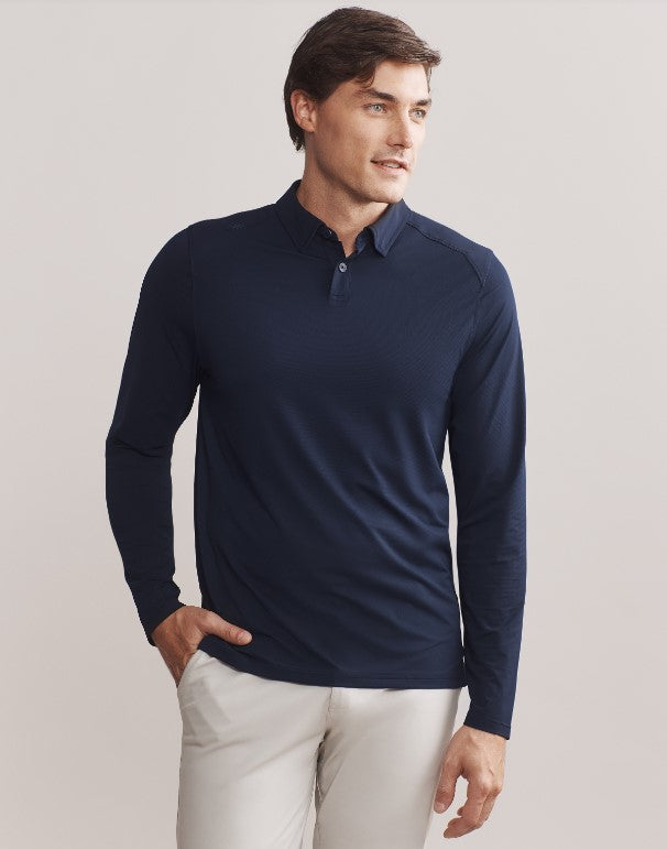 Rhone - Commuter Long Sleeve Polo - True Navy