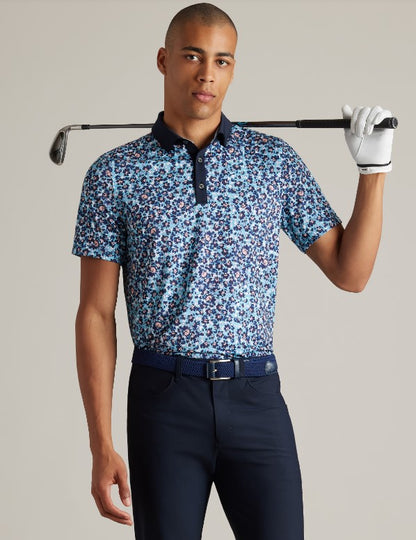 Rhone - Golf Sport Polo Spread Collar - Sea Jet Floral