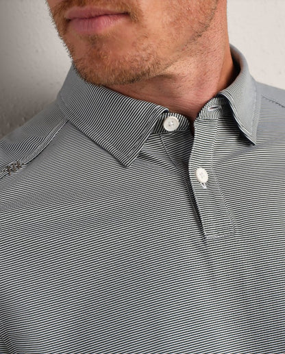 Rhone - Golf Sport Polo - Lichen Green Stripe