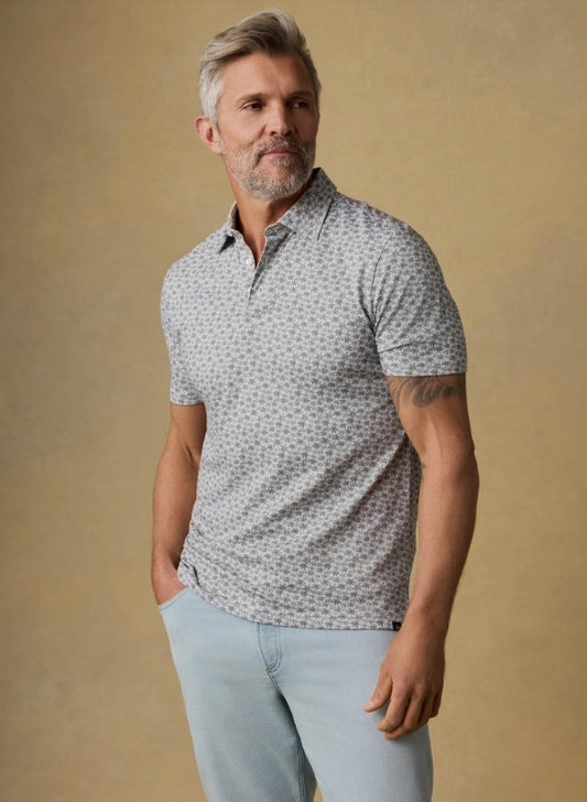 Faherty - Short Sleeve Movement Pique Polo - Olive Palm Beach