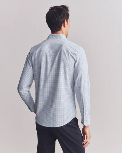 Rhone - State of Mind Shirt - Slim Fit - Light Blue/Black Mini Windowpane