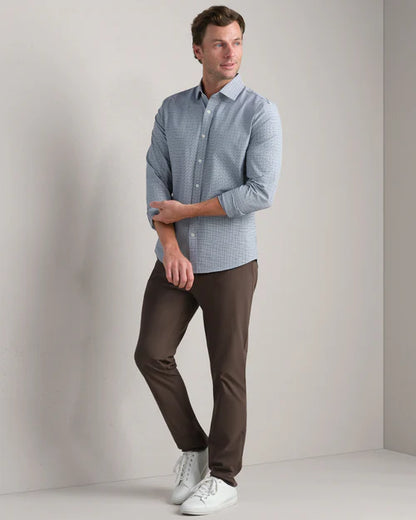 Rhone - State of Mind Shirt - Slim Fit - Blue Pearl Houndstooth