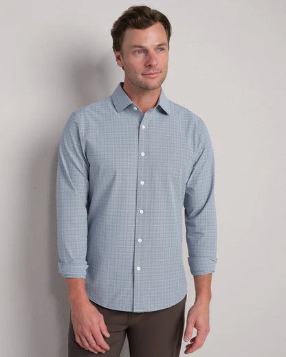 Rhone - State of Mind Shirt - Slim Fit - Blue Pearl Houndstooth