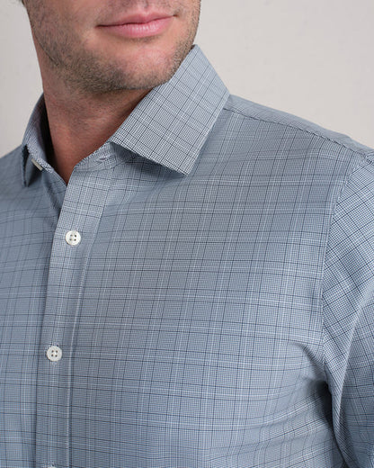 Rhone - State of Mind Shirt - Slim Fit - Blue Pearl Houndstooth