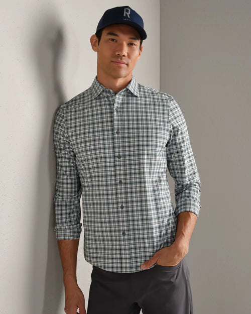 Rhone - State of Mind Shirt - Slim Fit - Pine Gray/White Plaid