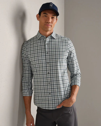 Rhone - State of Mind Shirt - Slim Fit - Pine Gray/White Plaid