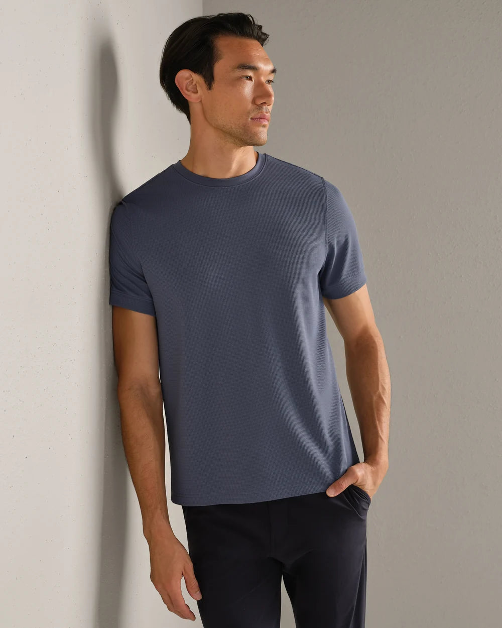Rhone - Waffle Tech Tee - Shale Blue