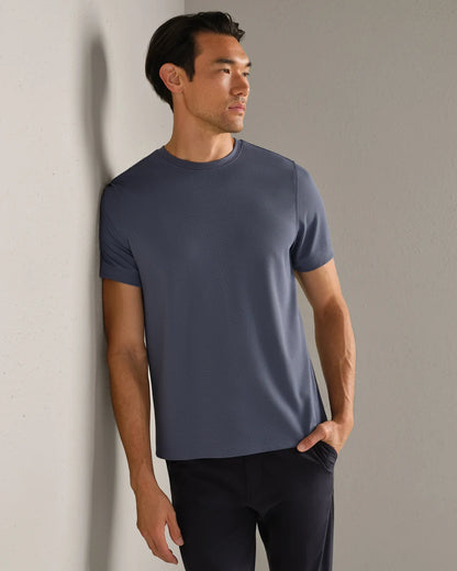 Rhone - Waffle Tech Tee - Shale Blue