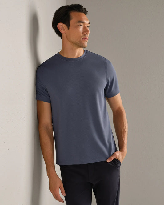 Rhone - Waffle Tech Tee - Shale Blue