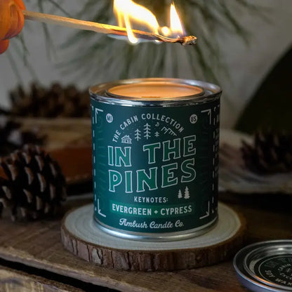 Ambush Candle Co. - In The Pines - Evergreen & Cypress - 8oz. Soy Candle