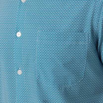 Mizzen+Main - Leeward Short Sleeve - Sapphire Geo