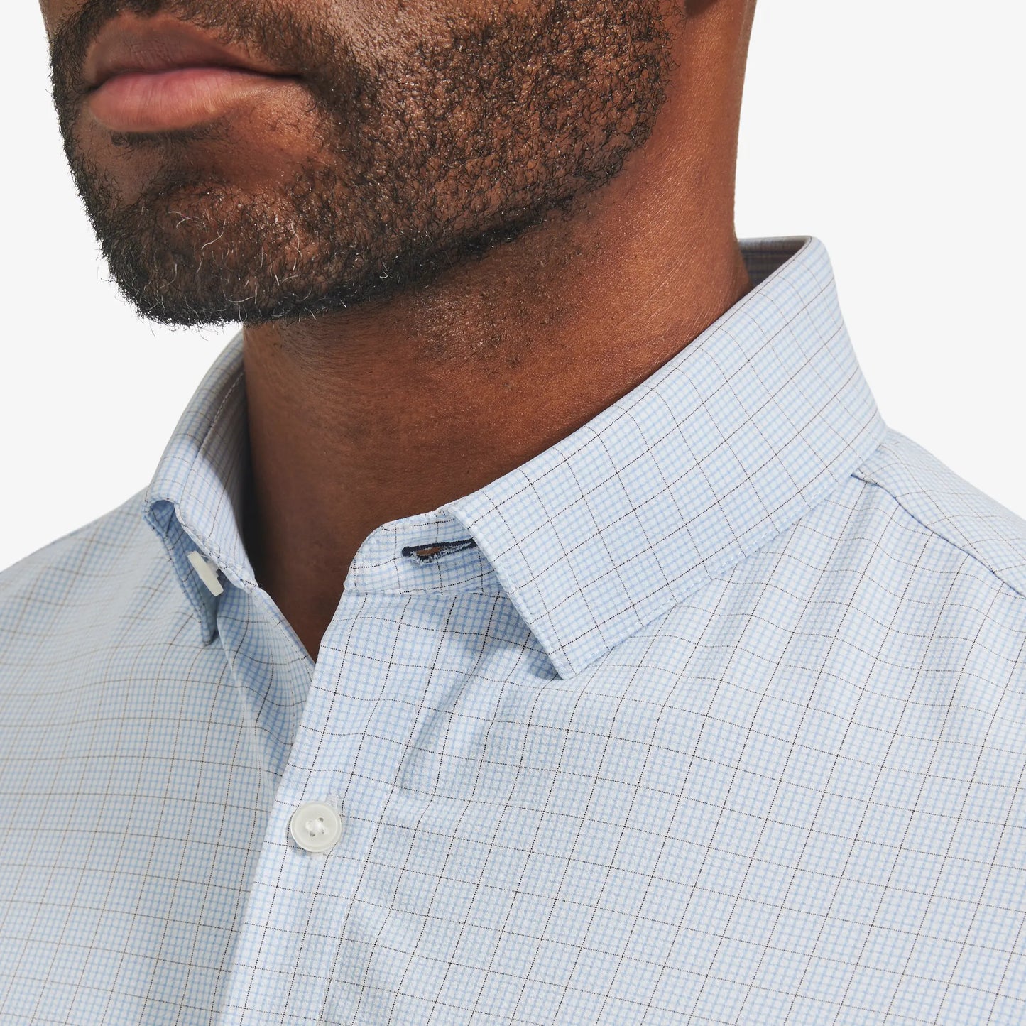 Mizzen+Main - Leeward Dress Shirt - Light Blue Mini Plaid