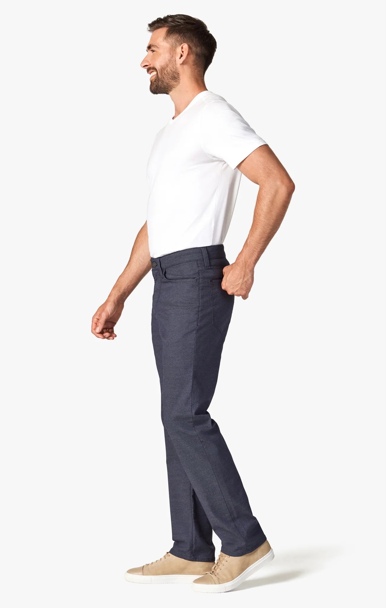 34 Heritage - Charisma Relaxed Straight Pant - Navy Coolmax