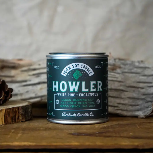 Ambush Candle Co. - Howler - White Pine & Eucalyptus - 8oz. Soy Candle