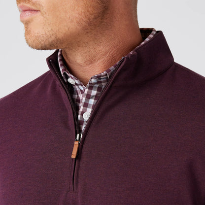 Mizzen + Main - KPI Quarter Zip - Wine Heather