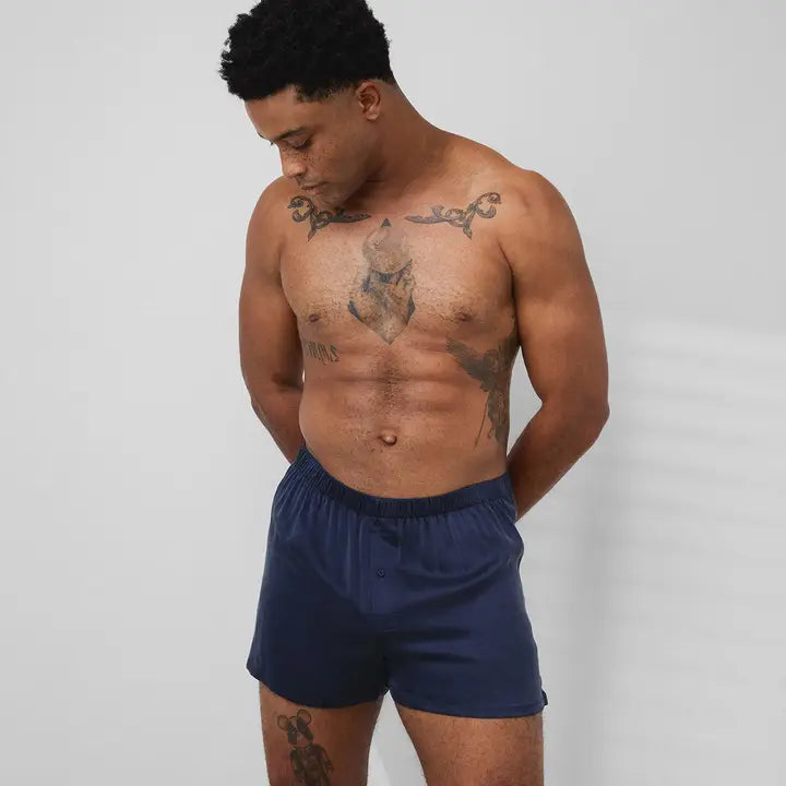Lunya - Men's Washable Silk Boxer - Deep Blue