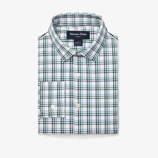 Mizzen + Main - Leeward No Tuck Dress Shirt - White Noah Plaid