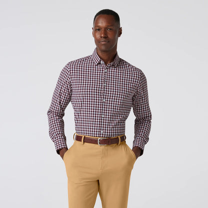 Mizzen + Main - Leeward Dress Shirt - Wine Todos Plaid