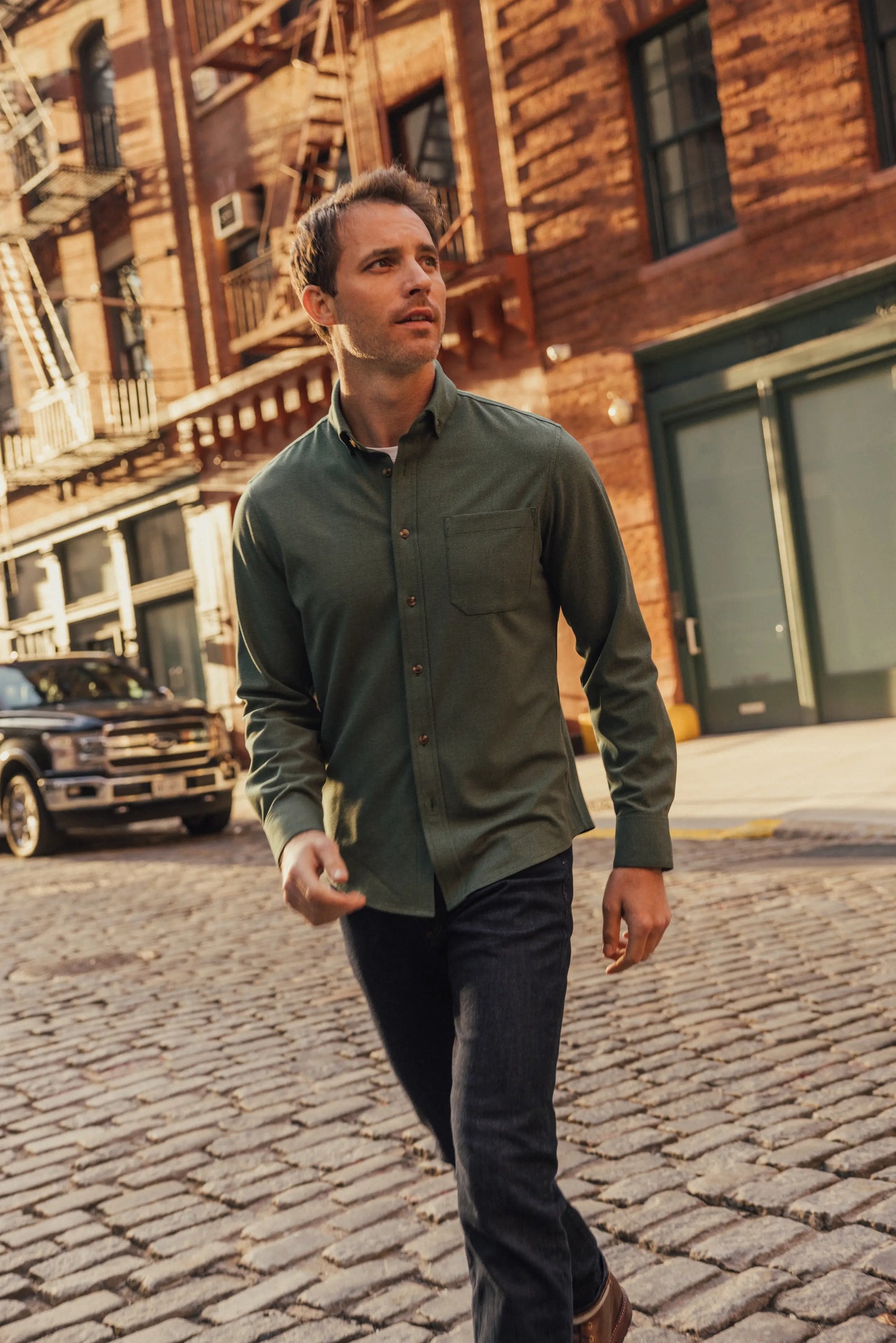 Mizzen+Main - City Flannel - Spruce Heather