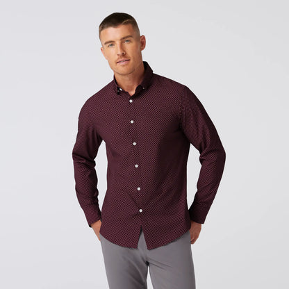 Mizzen + Main - Leeward No Tuck Dress Shirt - Wine Clover