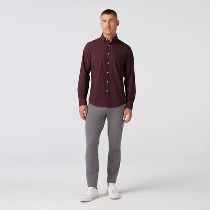 Mizzen + Main - Leeward No Tuck Dress Shirt - Wine Clover