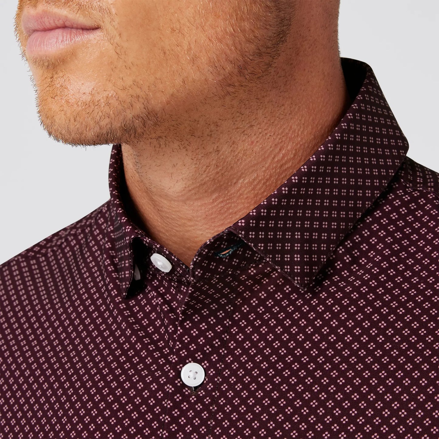 Mizzen + Main - Leeward No Tuck Dress Shirt - Wine Clover