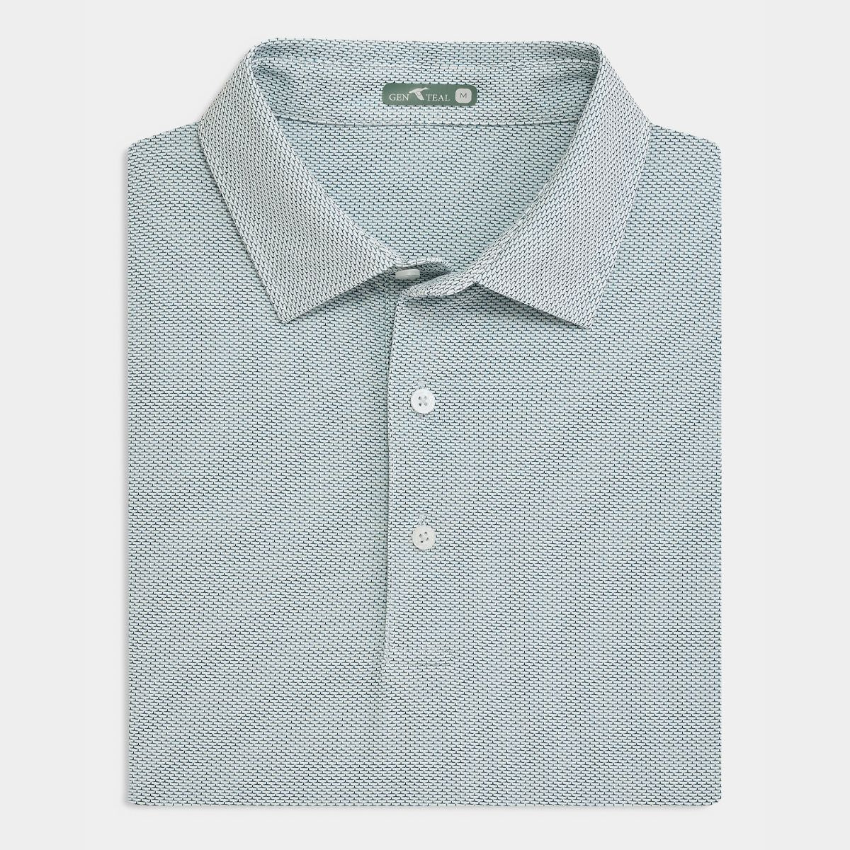 Genteal - Brick Jacquard Polo - Seabrook