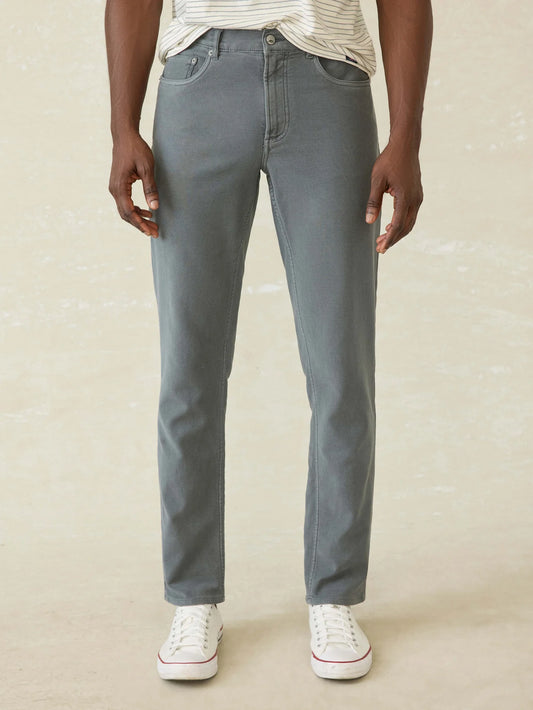 Faherty - Stretch Terry 5 Pocket Pant - Slate