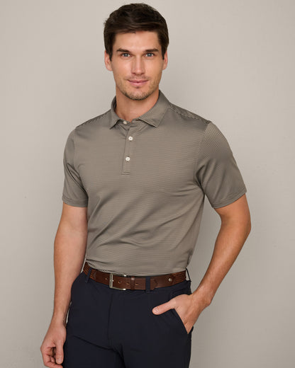 Rhone - Drive Time Polo - Smokey Olive Stripe