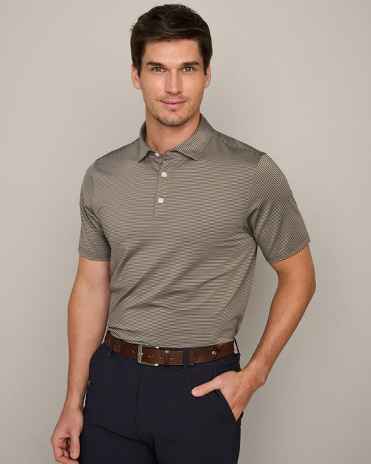 Rhone - Drive Time Polo - Smokey Olive Stripe